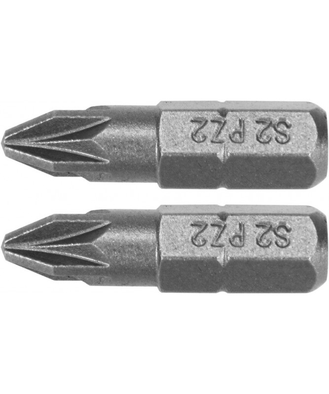 2 embouts 1/4" 25mm PZ2