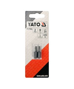 2 embouts 1/4" 25mm Torx T15