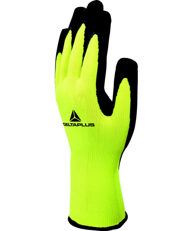 Lot de 6 gants manutention - jaune fluo - taille 9 - Deltaplus