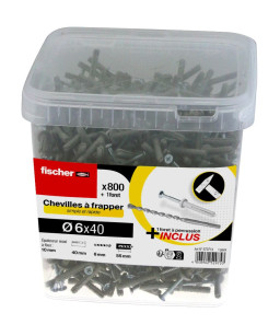 800 chevilles à frapper 6x40