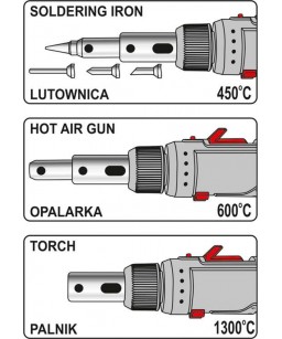 Kit de fer à souder au gaz, fer à souder au gaz butane multifonction 10PCS  HS-1115K avec 5 pointes de fer(Or)